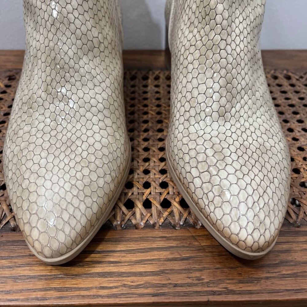 Size Eu 41 Hispanitas Python Embossed Patent Leat… - image 2